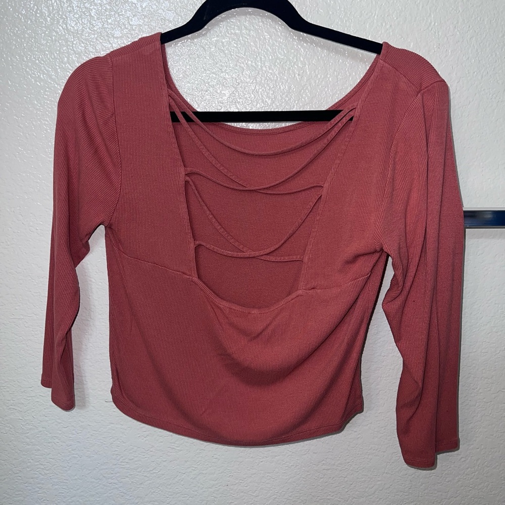 Dark peach forever 21 crop top - Picture 2 of 3